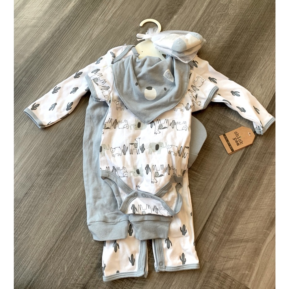 Cutie Pie Baby Chick Pea 6 Piece Baby Set size 3-6M NWT